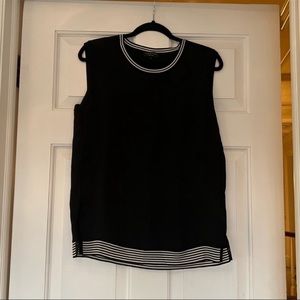 Rag & Bone Black Silk Sleeveless Blouse